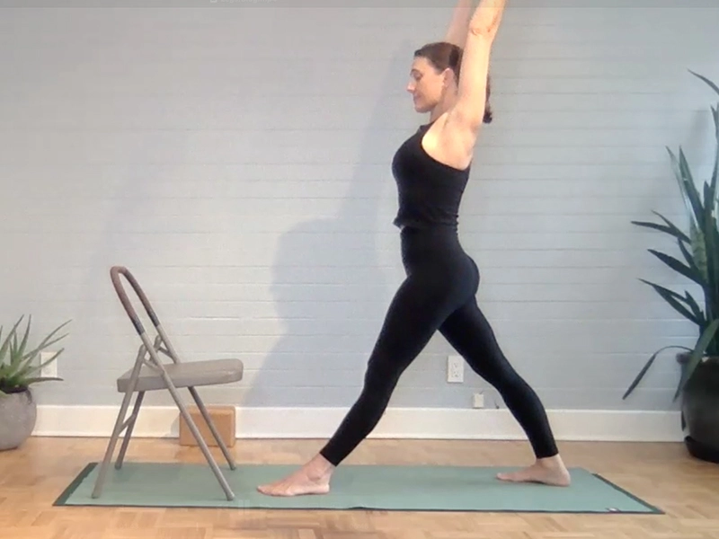 Pyramid Pose at Wall or With a Chair