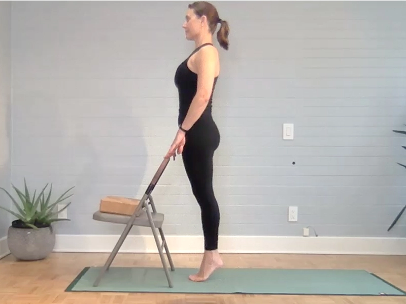 Mountain Pose with Toe Lifts and Calf Raises