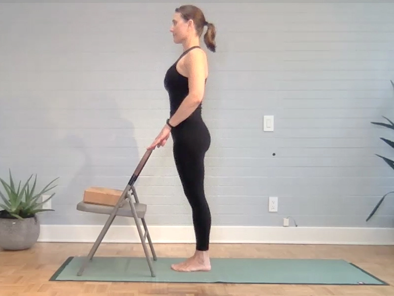 Mountain Pose with Toe Lifts and Calf Raises